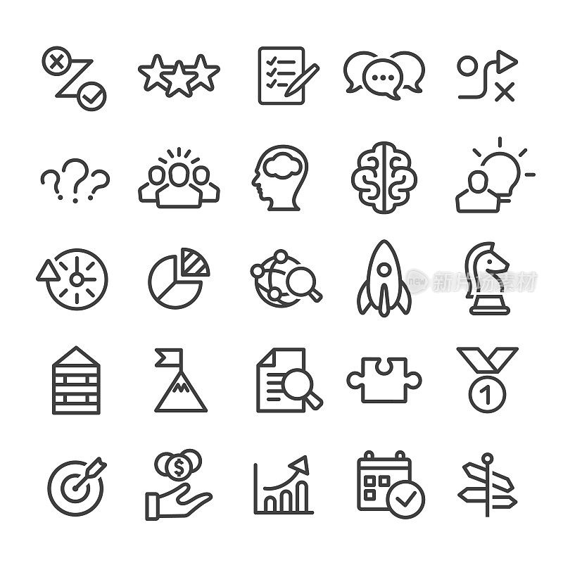 Business Solution Icons Set - Smart Line Series